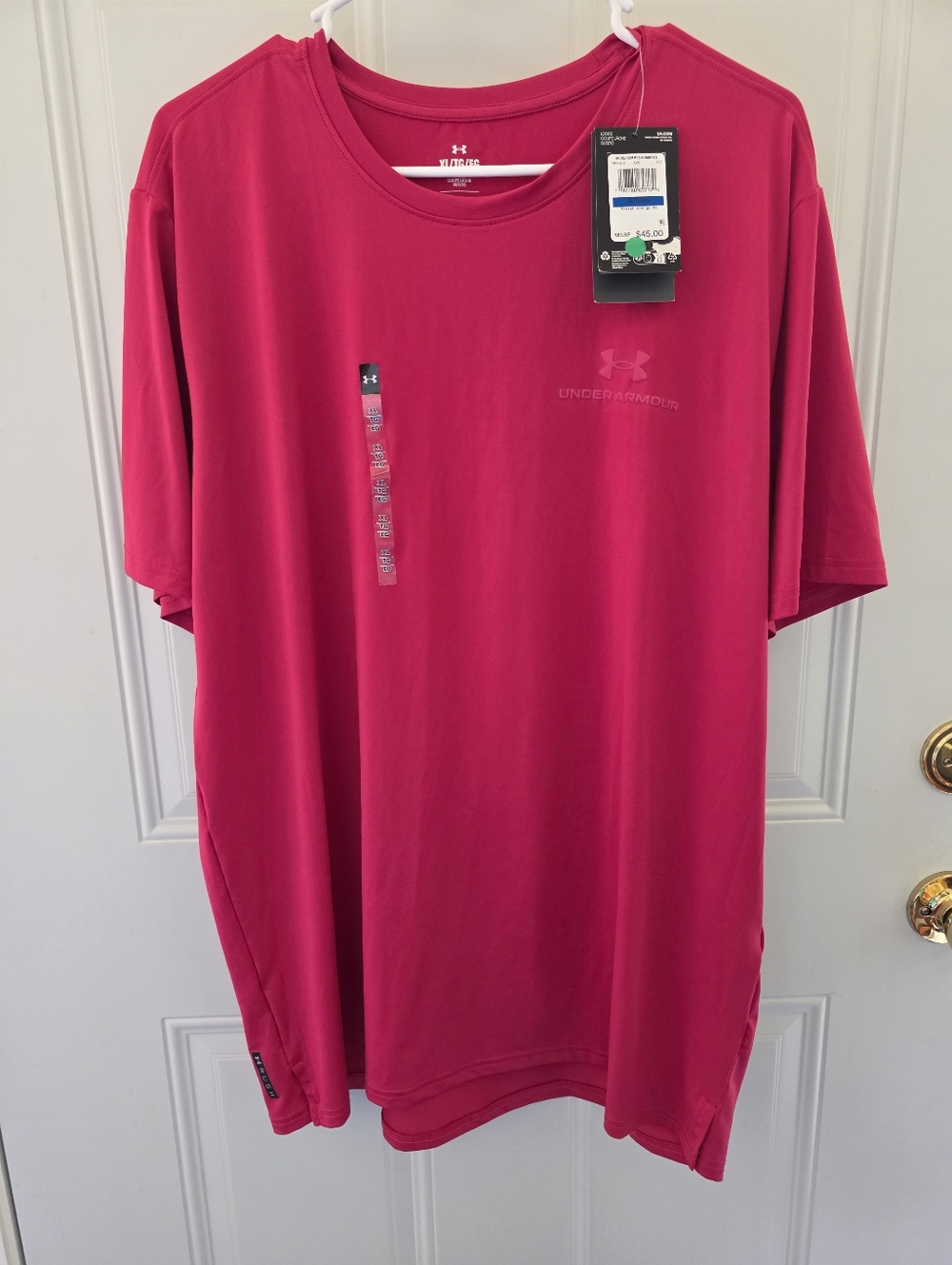Under Armour Men’s Short Sleeve Performance Tee - Bright Pink Size XL New With T